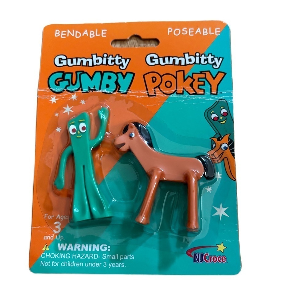 Vintage Gumby Pokey Bendable Action Figure NJ Croce 6" RARE 50th Anniversary NEW